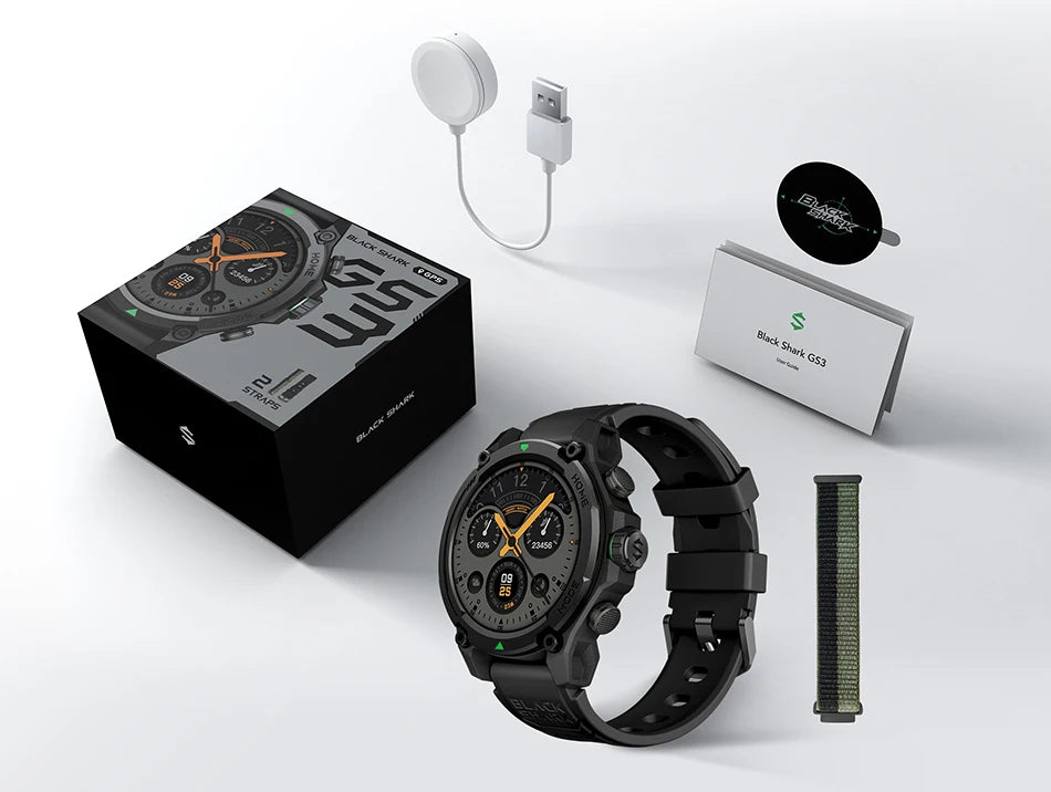 Black Shark GS3 Smartwatch | AMOLED GPS Military-Grade