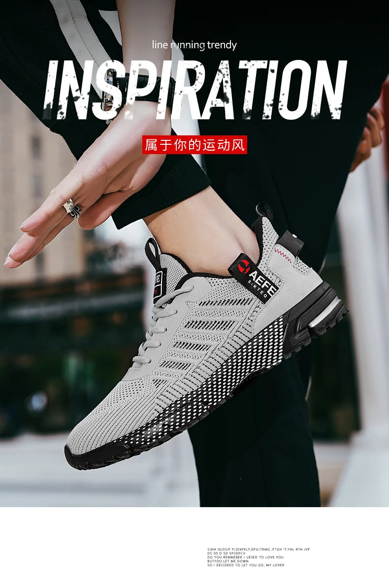 New Men Running Shoes Breathable Outdoor Sports Shoes Lightweight Sneakers for Men Comfortable Athletic Training Footwear