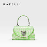 Bafelli Genuine Leather Doctor Bag – Animal Print Handbag
