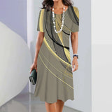 Women’s Striped Short-Sleeve Summer Dress