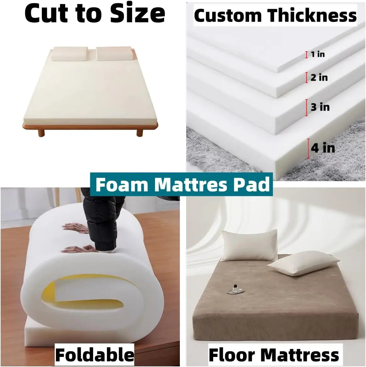 Premium Memory Foam Cushion Insert – Custom Cut & Shaped