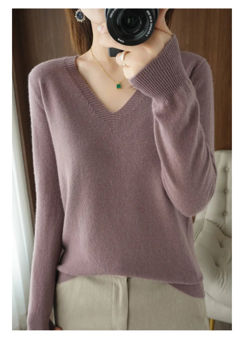 Women’s Lace V-Neck Knit Sweater