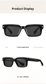 YIMARUILI Retro Square Men's Polarized Sunglasses Fashion Trend UV Protection High Quality TR90 Acetate Women's Driving Glasses