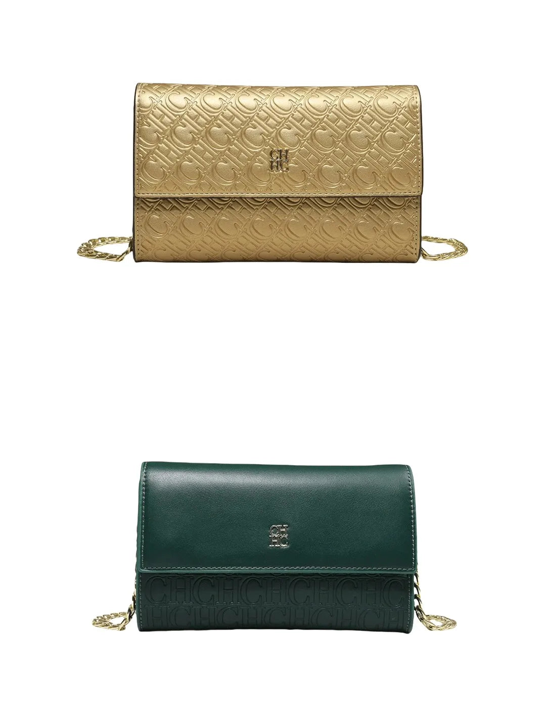 Luxury Letter Color Block Crossbody Chain Bag