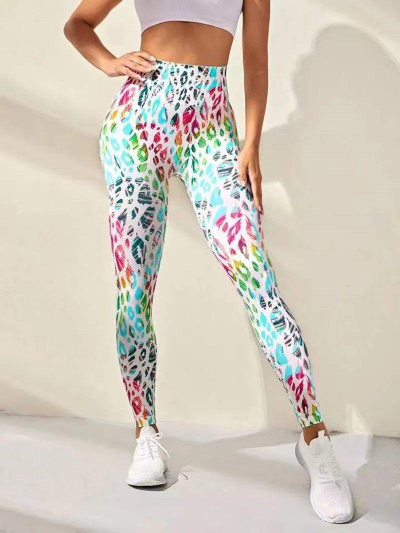 Women's 3D Tie-Dye Seamless Push-Up Leggings