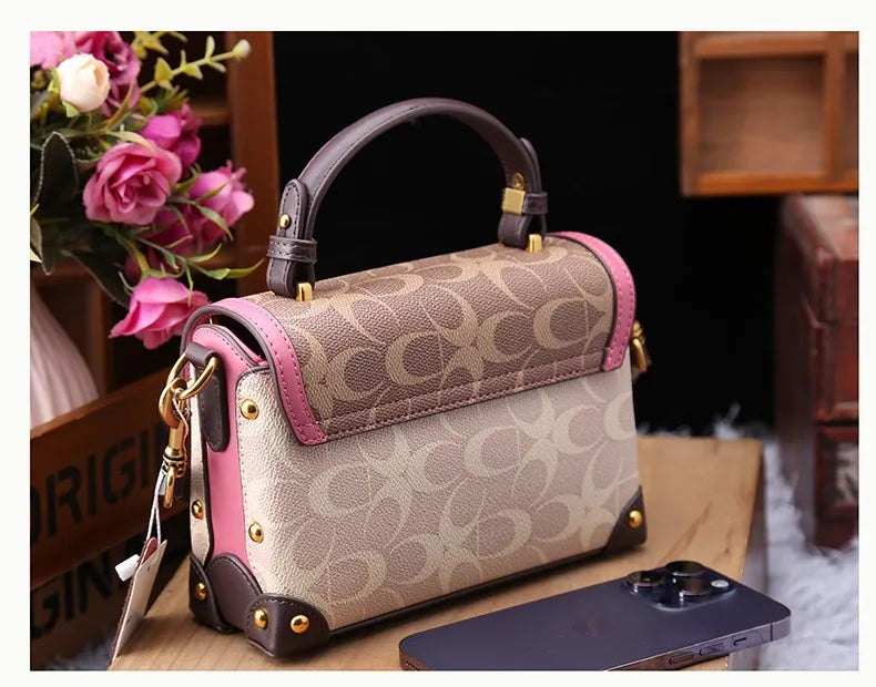 Carriage Emblem Crossbody Box Bag