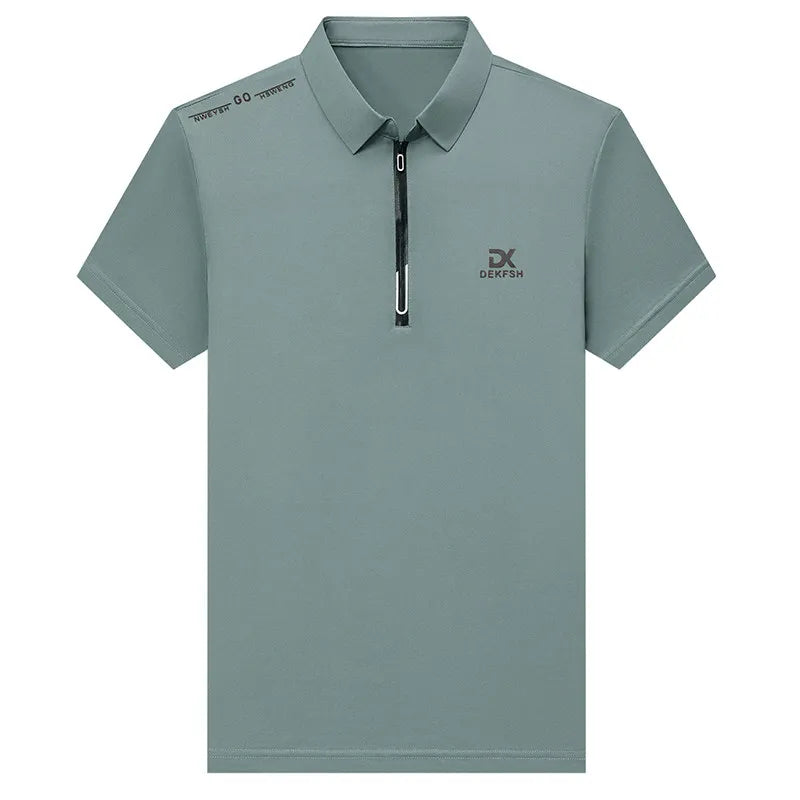 Men's Zipper Polo Shirt | Smart Casual All-Season
