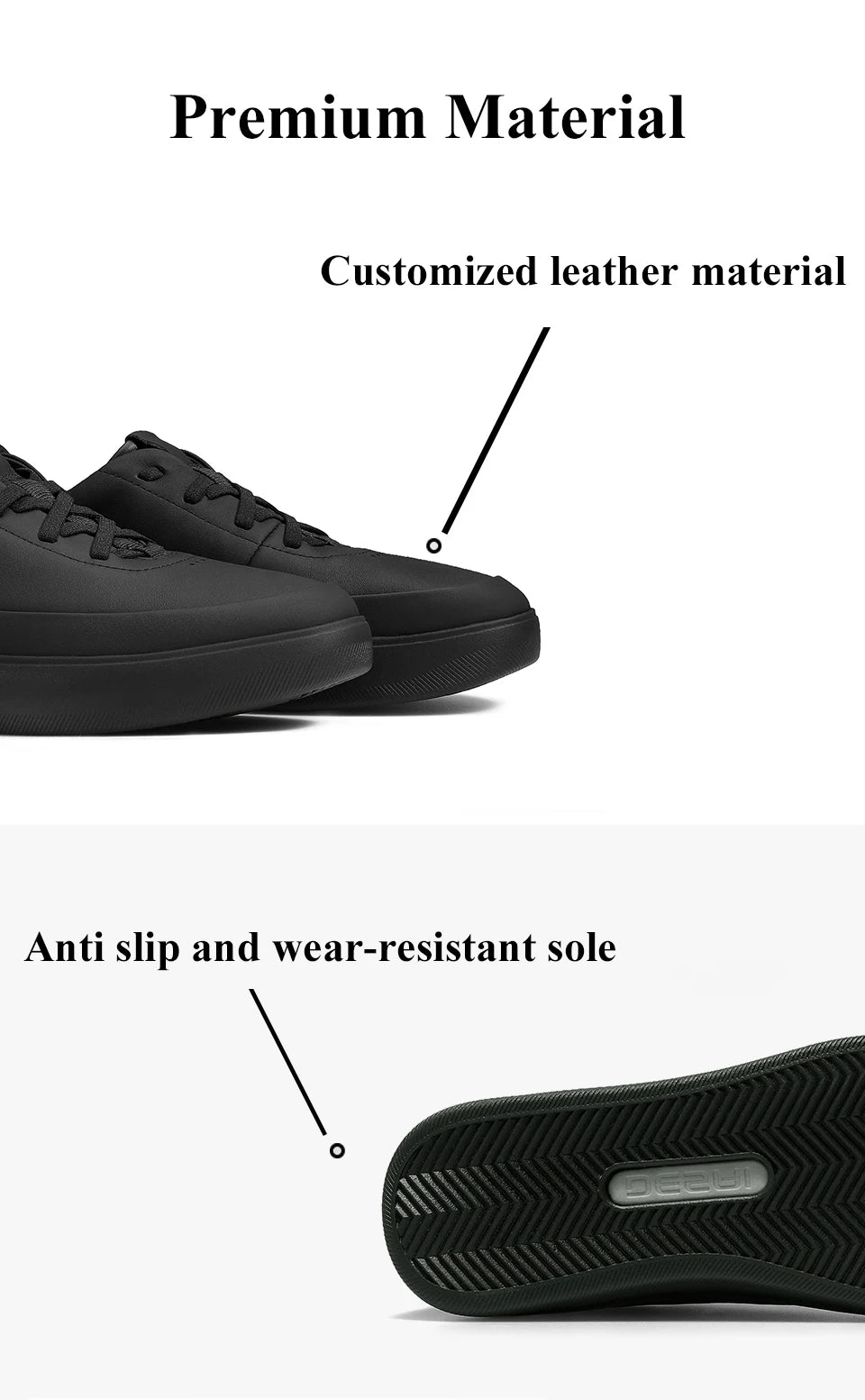 DESAI shoes men's leather shoes men's shoes casual shoes with light soft sole small white shoes men