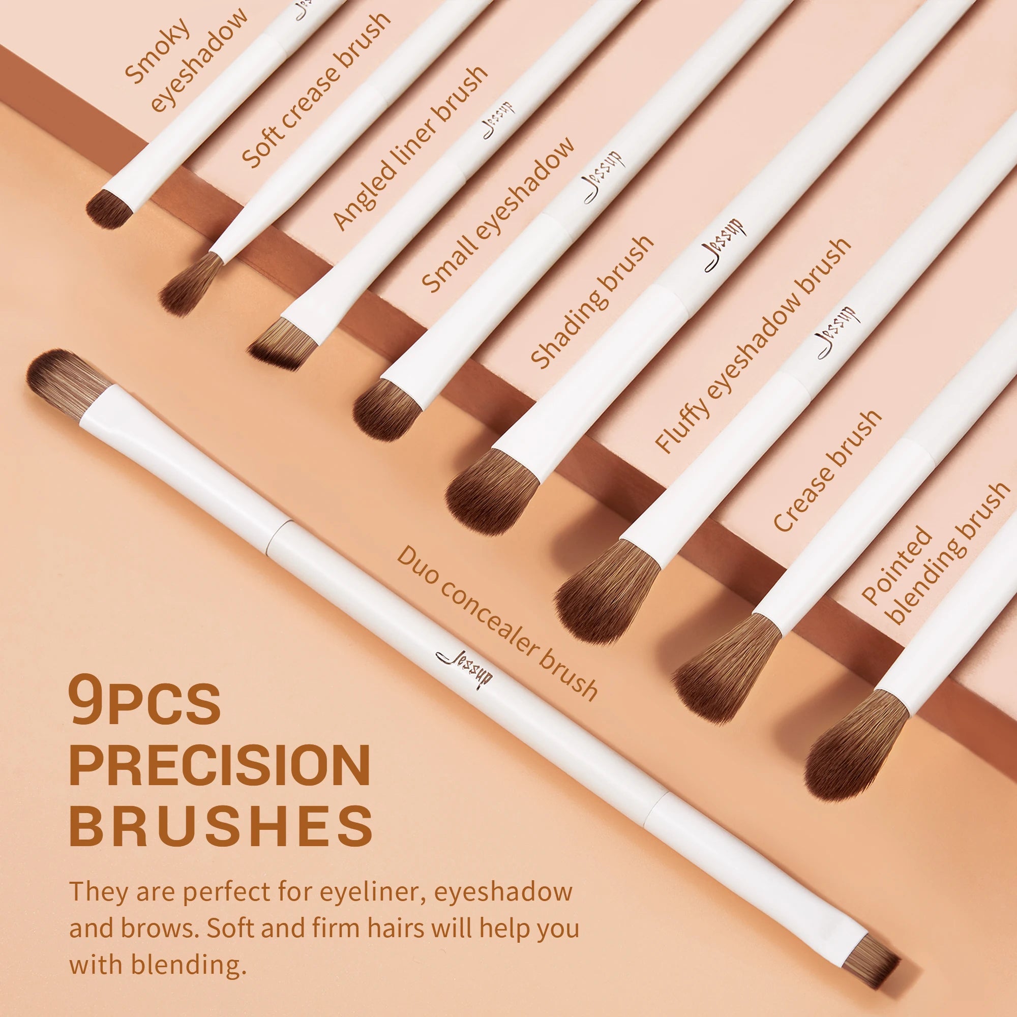 Jessup Professional Makeup Brush Set | 10–14 Pcs