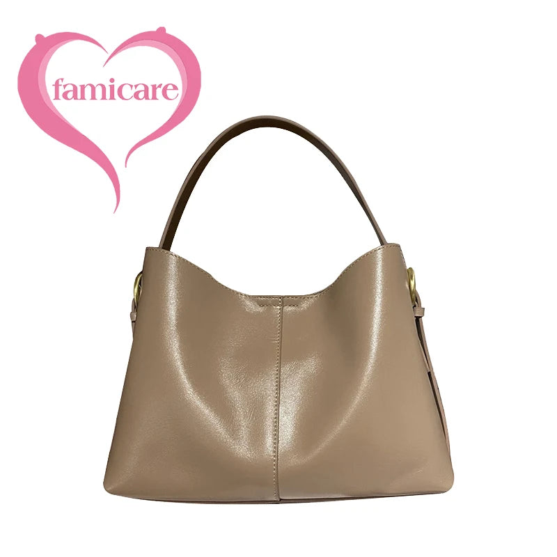Women Luxury Bag Casual Tote Female Fashion Summer Beach Handbag Lady Popular Soft Cowhide Genuine Leather Shoulder Shopping Bag
