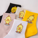 Dancing Duck Cartoon Art Socks