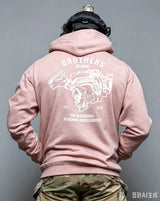New Winter and Autumn Men's Hooded Sweatshirt with Brother's Battle Pattern Soft Casual Streetwear Daily Wear Sportswear Hoodie