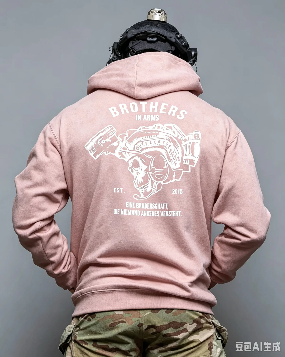 New Winter and Autumn Men's Hooded Sweatshirt with Brother's Battle Pattern Soft Casual Streetwear Daily Wear Sportswear Hoodie