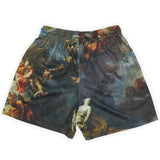 Rose Embroidered Hip Hop Shorts