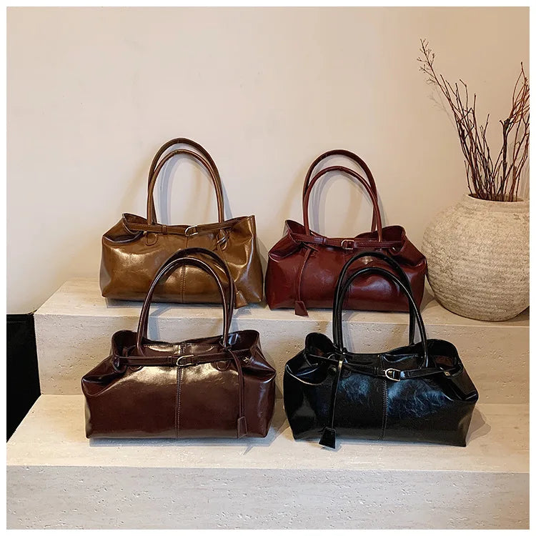 Vintage Handbag for Women Large Capacity 2026 New Underarm Commuting Bag Fashion Female Casual Single Shoulder Tote Bag Handbags
