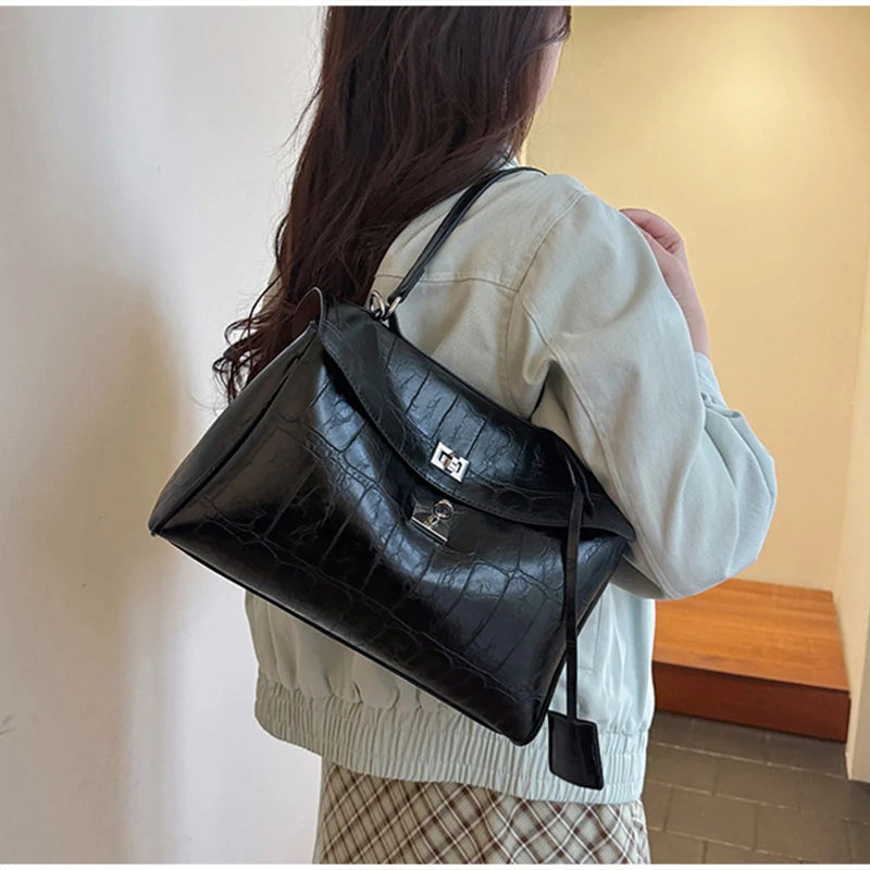 Minimalist Luxury Korean Soft Leather Flap Bag Women Detachable Crossbody Strap Large Capacity Office Daily Commuter Hand Purse