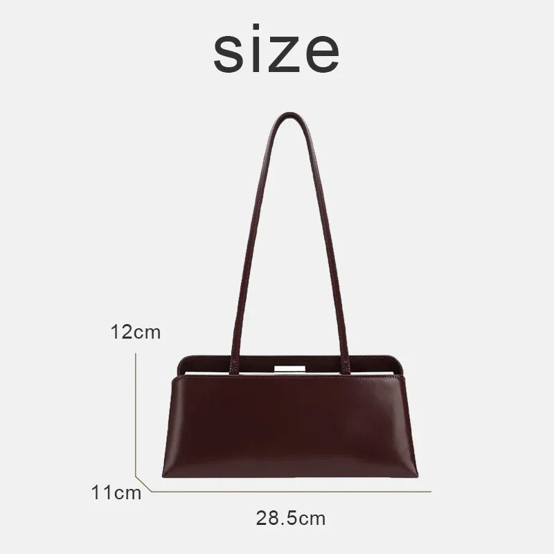 Minimalist Rectangular Frame Handbag Metal Lock Hard Shell Top Handle Bag Elegant Office Commute Shoulder Purse For Women