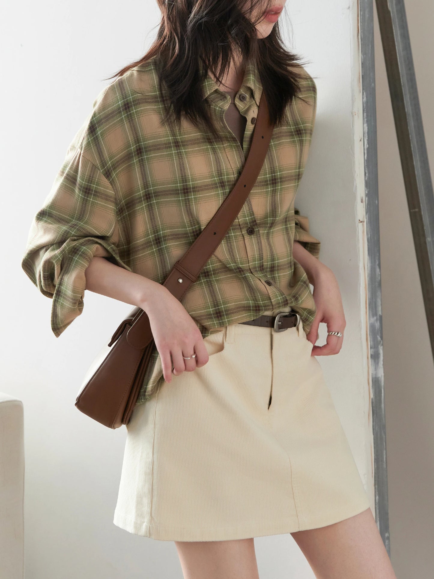 Chic Ven Women's Corduroy A-Line Mini Skirt