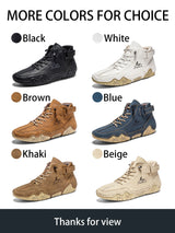 Men's Handmade Split Leather Ankle Boots Sneaker