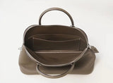 Premium Semi-handmade First-layer Cowhide Bowling Bag Portable Shoulder Large Shell Bag Commuting Temperament Versatile