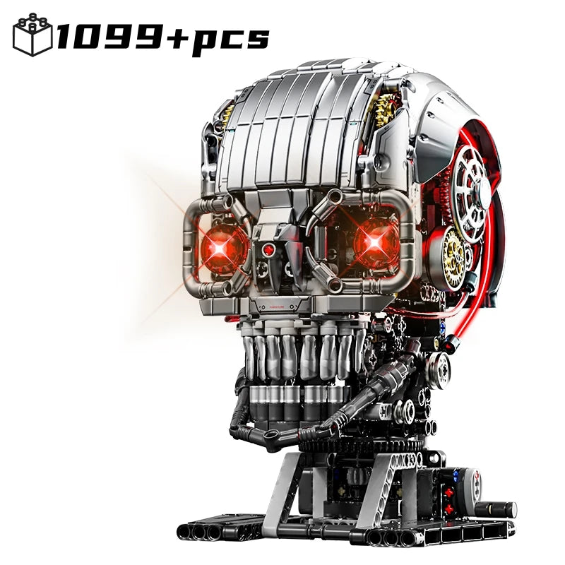 Mechanical Animal Technical Building Blocks, Light MOC Assembly Bricks, Shark Dragonfly Skull Piranha 4 Styles Adults Kids Gift