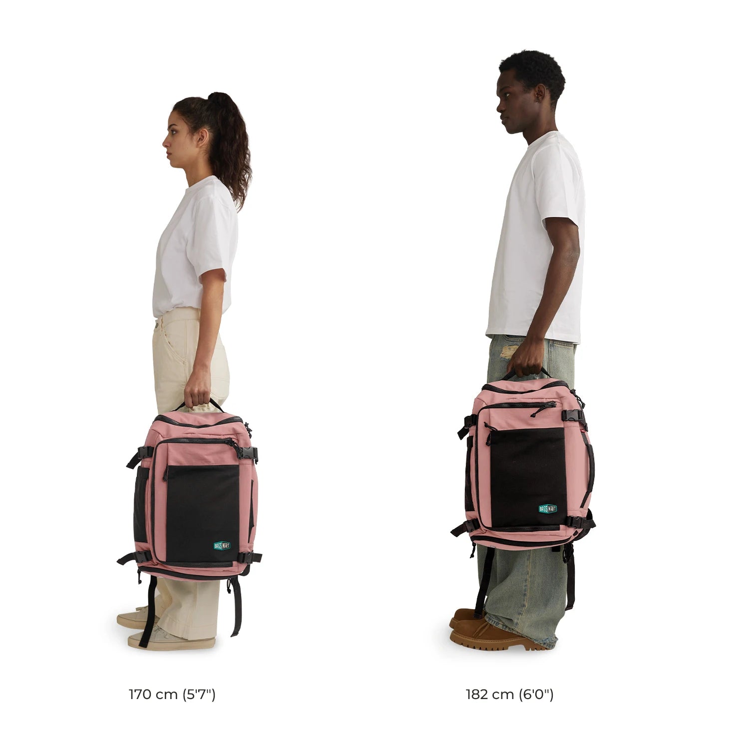 BAGSMART Men Women Travel Backpack with Shoe Compartment Airplane Compression Backpack Waterproof Anti‑theft Cabin Bag