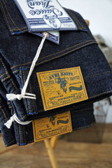 Sauce Zhan SZ6601-10OZ Men Jeans Selvedge Sanforized Denim Jeans Summer Indigo Jeans for Man Regular Fit Straight Leg 10 Oz