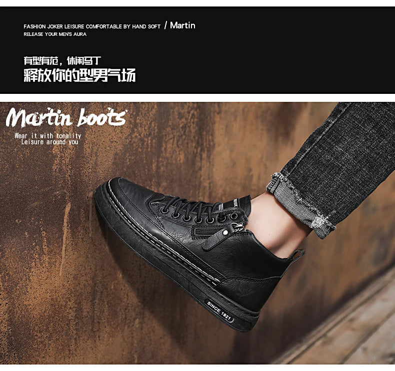 Men's USA-Made Warm Leather Work & Leisure Boots