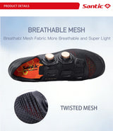 Santic Road Cycling Shoes Carbon Fiber Road Lock Shoes 14 Hardness Competition Ultra Light Cycling Shoes Suitable
