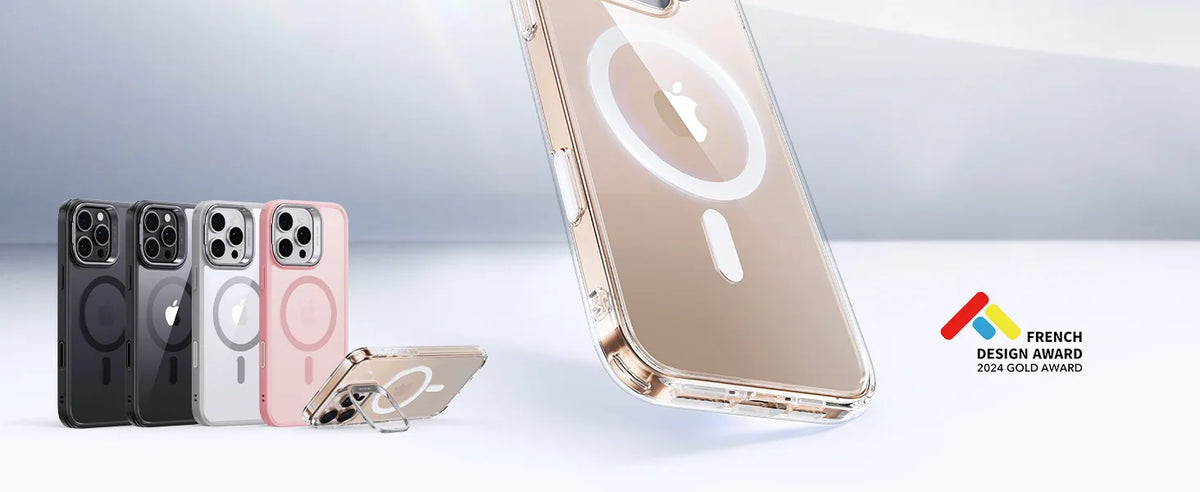 ESR Magnetic iPhone Case with Adjustable Stash Stand