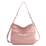 Zency Soft Cowhide Leather Winter Women's Shoulder Bag Casual Commuter High Capacity Female Crossbody Handbag Vintage Shopper