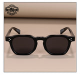 Classics Rivets Style Retro Sun Glasses for Women TR90 Frame Polygon Polarized Sunglasses UV400 Male Black Green 2025 Summer