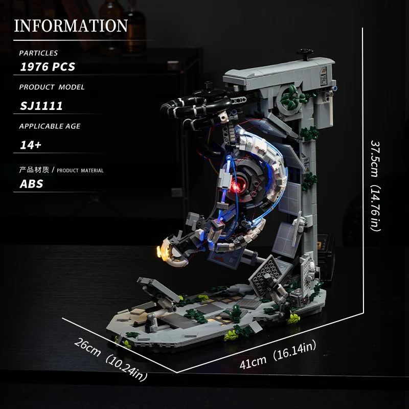 GLaDOS Portal 2 with LED Motor Building Blocks Decrypt Game Robot Aperture Lab Brick Model Kit Boy Toy Adults Kid Gift 1976PCS