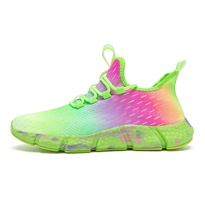 Unisex Colorful Fashion Running Shoes – Non-Slip Casual Walking Sneakers