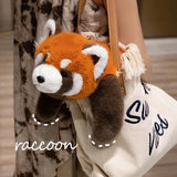 40-65cm Cute High Quality Simulation Animal Raccoon Red Panda Fox Plush Doll Pillow Home Decor For Boys And Girls Christmas Gift