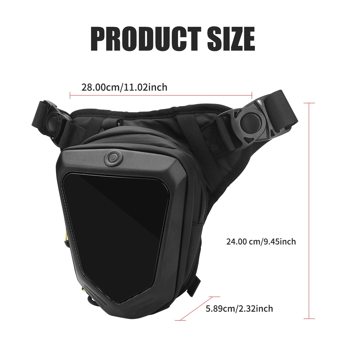 Smart LED Screen Motorcycle Bicycle Leg Bag Waterproof Ride Cycling Drop Leg Side Bag For Men Women DIY Pattern APP Control