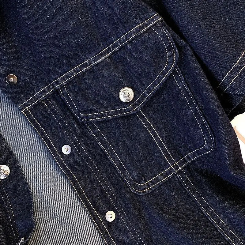 Women's Retro Cropped Short Sleeve Denim Jacket
