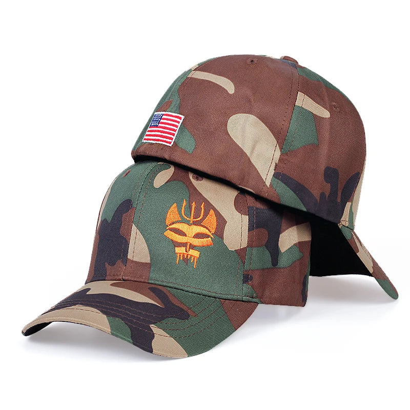 Unisex Wolf Embroidered Adjustable Baseball Cap