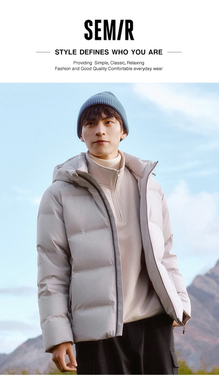 Semir Men's Premium Hooded Down Jacket