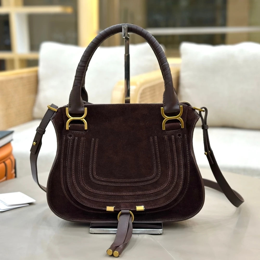 Vintage Suede Saddle Bag – Crossbody & Shoulder Tote for Women