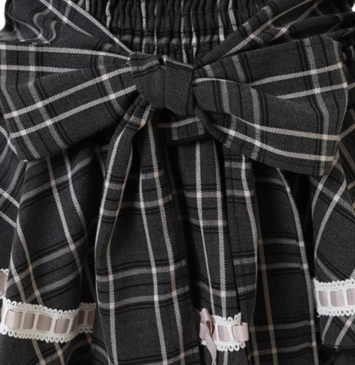 Lolita Plaid Strap Skirt – High Waist Mini for Women