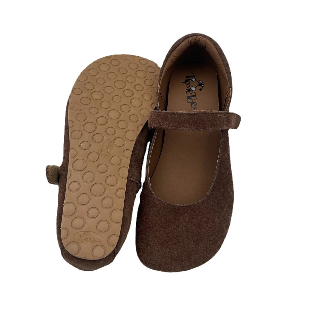 Tipsietoes 2026 Sprinng Autumn Barefoot Cow Suede Genuine Leather Women Ballerina With Zero Drop Flat Soft Sole Wider Toe Box