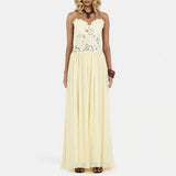 Lace Patchwork Ankle-Length Dress for Women