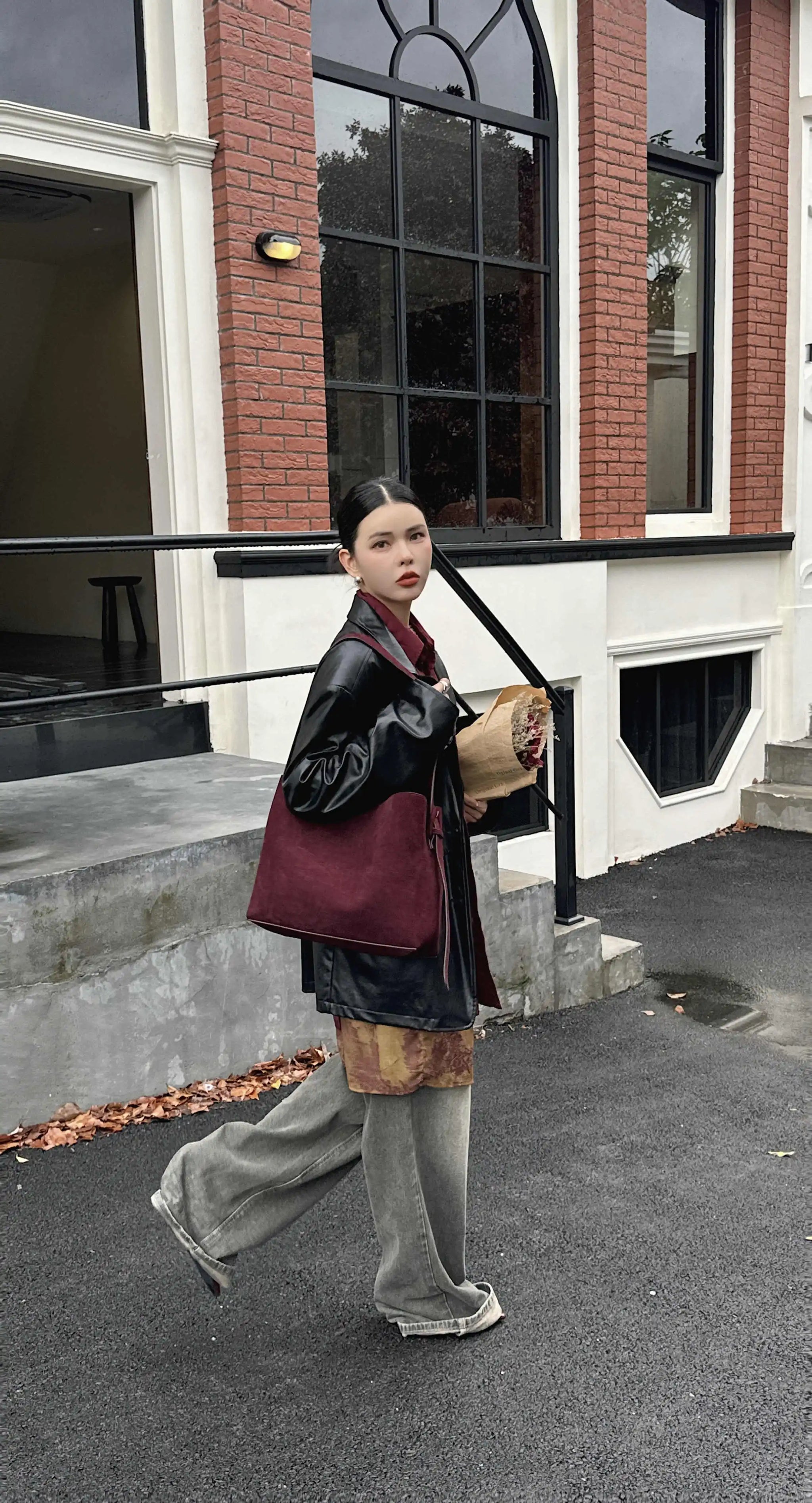 Motingsome Oversize Women Bag Luxury Suede Leather Winter Bags Frosted Cow Skin Handbag and Purses Retro Lady Tote 2024 New