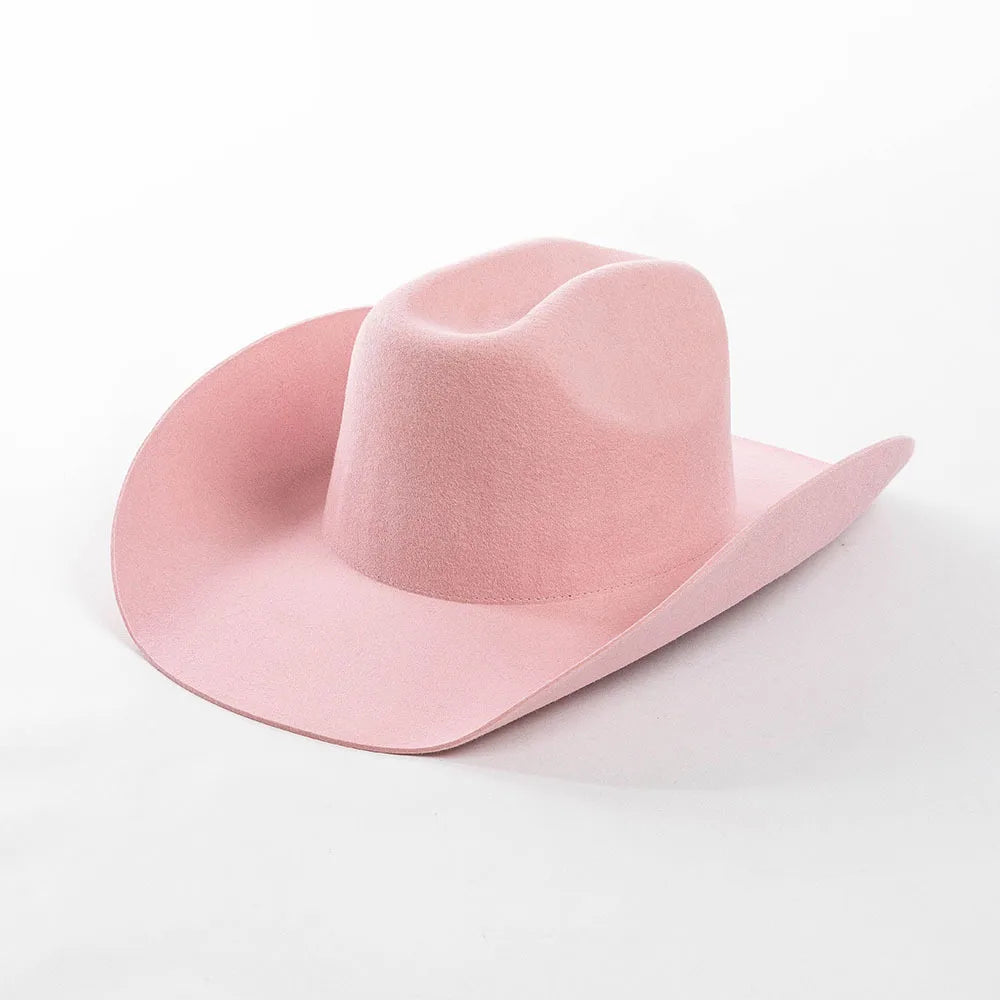 USPOP Wide Brim Wool Cowboy Hat – Unisex Felt Fedora