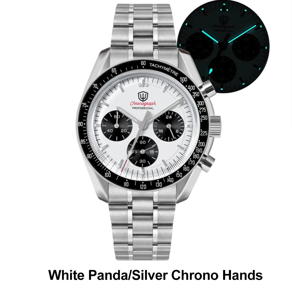 Watchdives New Wd1863 Quartz Men Watch VK63 Chronograph Bubble Sapphire Waterproof 39Mm Steel Top Brand Luxury Business Watch