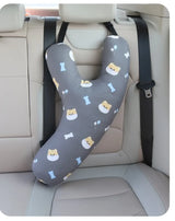 Cartoon Car Headrest & Y-Shaped Seat Belt Pillow
