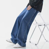 Men's Wide Leg Drawstring Jeans