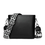 100% Genuine Leather Crossbody Bag Women Fashion Wide Strap Shoulder Bag Ladies Cowhide Messenger Bag Small Handbag and Purse