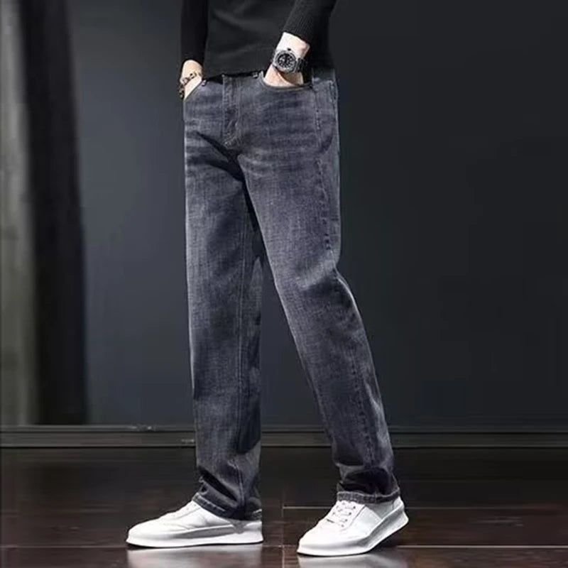 Men's Relaxed Straight-Leg Stretch Jeans | Multi-Color